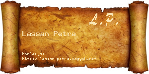 Lassan Petra névjegykártya